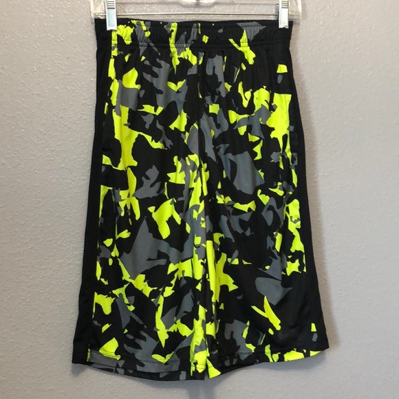 Nike shorts Boys XL abstract neon athletic basketball dri-fit pull on long punk - Picture 9 of 9